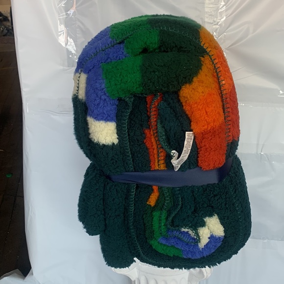 NWT Pendleton Sherpa Fleece Blanket Evergreen Stripe 98 x 92 in Super Soft! - Picture 4 of 5